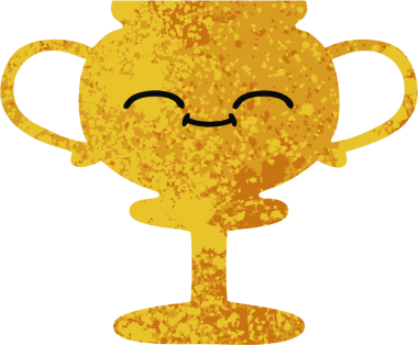 Bir insan tarafından çizilmiş bir kupanın retro illüstrasyon tarzı karikatürü