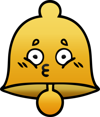 bir insan tarafından çizilmiş bir çanın gölgelenmiş karikatürü