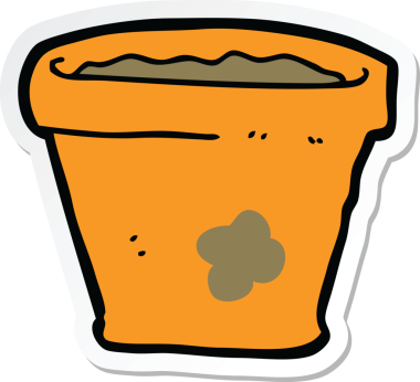 Bir insan tarafından çizilmiş karikatür bitkisi etiketi.