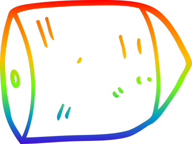 gökkuşağı gradyan çizgi çizimi bir insan tarafından çizilmiş büyük bir mermi