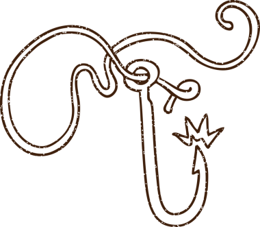 Balık Kancası Kömürü Bir insan tarafından çizilmiş