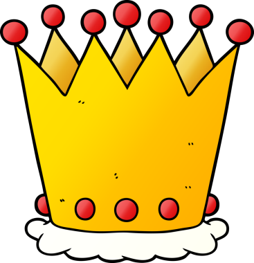 Bir insan tarafından çizilmiş karikatür tacı