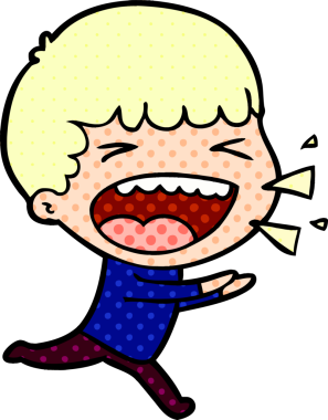 Bir insan tarafından çizilmiş gülen adam.