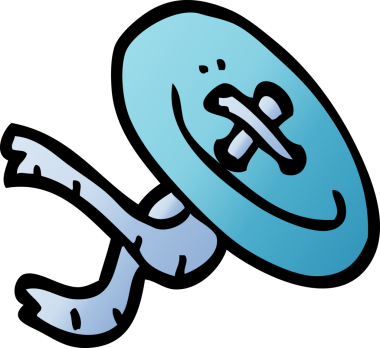 bir insan tarafından çizilmiş eski bir karalama düğmesi