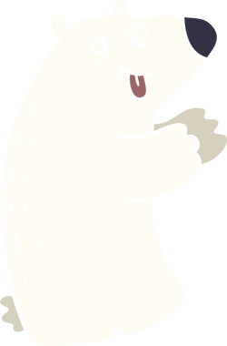 Bir insan tarafından çizilmiş kutup ayısı karalaması.