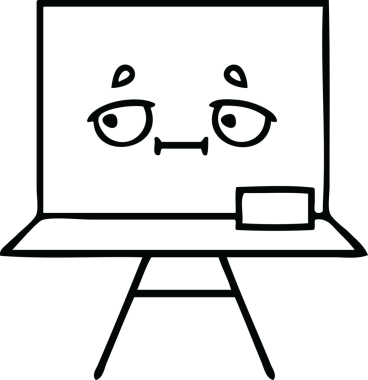 Bir insan tarafından çizilmiş beyaz bir karikatür.