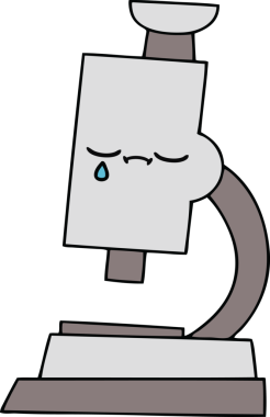 Bir insan tarafından çizilmiş güzel bir mikroskop çizimi.