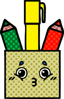 Bir insan tarafından çizilmiş bir kalem kapının çizgi roman stili