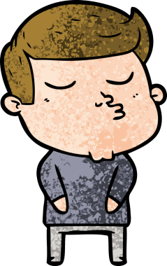 Bir insan tarafından çizilmiş karikatür mankeni adam.