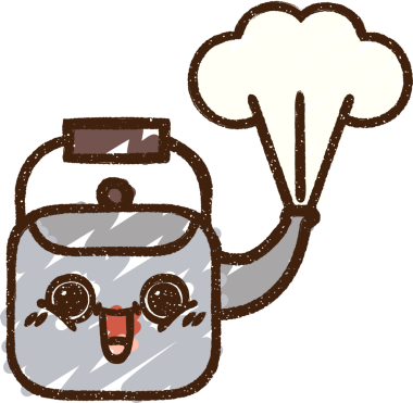 Bir insan tarafından çizilen Sıcak Kettle Tebeşiri