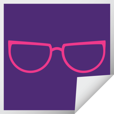 Bir insan tarafından çizilmiş grafik vektör kare soyma etiketi