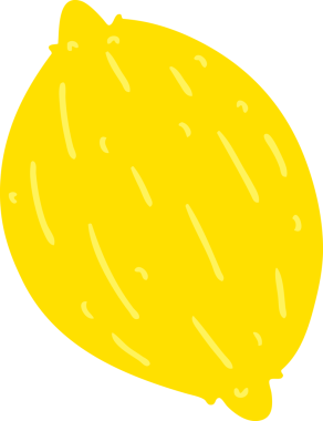 Bir insan tarafından çizilmiş bir limon çizimi.