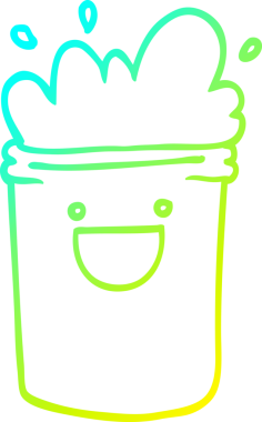 Bir insan tarafından çizilmiş soğuk gradyan çizgi film çizimi.