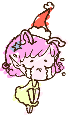 Bir insan tarafından çizilen Noel Uzaylı Tebeşiri