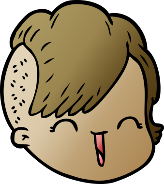 Bir insan tarafından çizilmiş bir kadın yüzü.