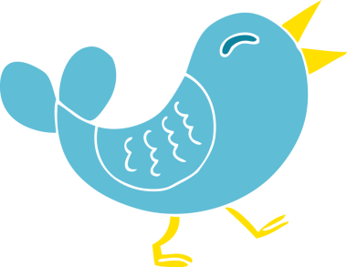 Bir insan tarafından çizilmiş mavi kuş karalaması.