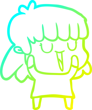 Bir insan tarafından çizilmiş bir karikatür kadın çizimi.