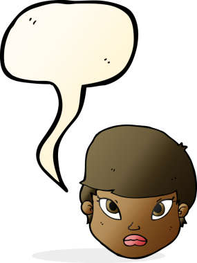 bir insan tarafından çizilmiş, ciddi bir yüz çizimi.