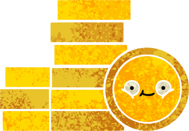 Bir insan tarafından çizilmiş paraların retro illüstrasyon tarzı karikatürü