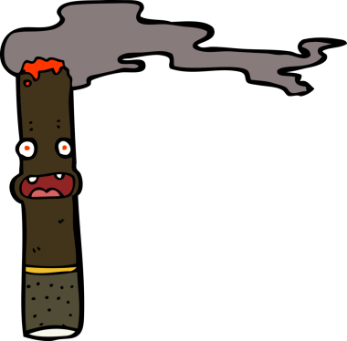 Bir insan tarafından çizilmiş bir puro.