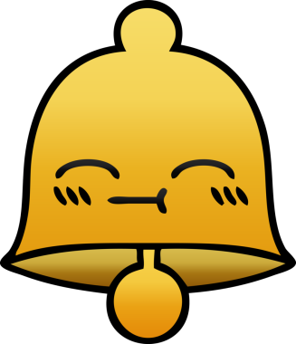 bir insan tarafından çizilmiş bir çanın gölgelenmiş karikatürü