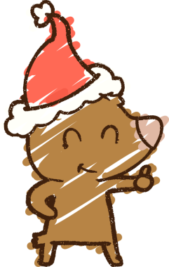 Bir insan tarafından çizilmiş Noel Ayısı Tebeşiri