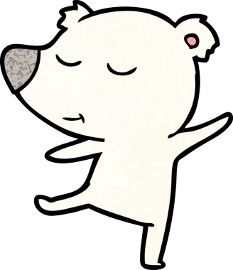 Bir insan tarafından çizilmiş kutup ayısı karikatürü