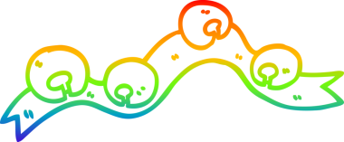 gökkuşağı gradyan çizgi çizimi bir insan tarafından çizilmiş xmas çanları