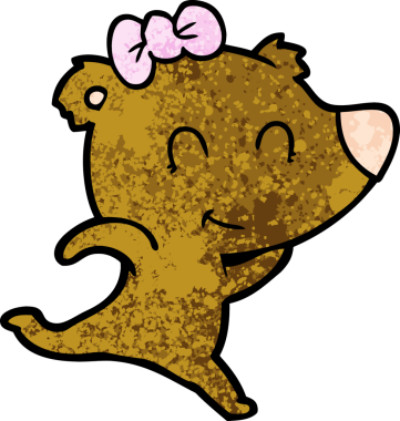 Bir insan tarafından çizilmiş bir çizgi film karakteri.