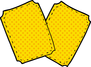 Bir insan tarafından çizilmiş çizgi film biletleri.