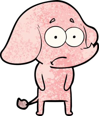 bir insan tarafından çizilmiş belirsiz bir fil.