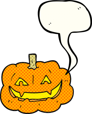 Bir insan tarafından çizilmiş serbest çizilmiş karikatür balkabağı.