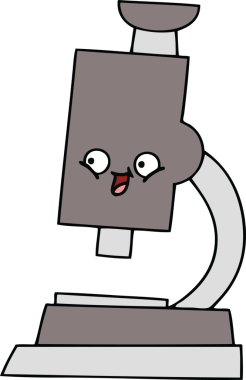 Bir insan tarafından çizilmiş güzel bir mikroskop çizimi.