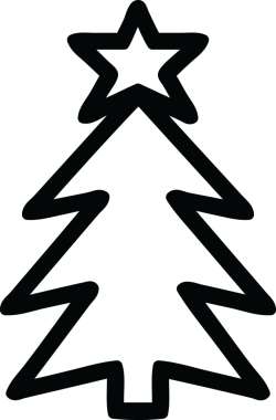 Bir insan tarafından çizilmiş Noel ağacı simgesi