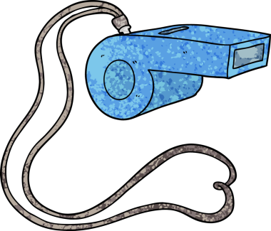 bir insan tarafından çizilmiş çizgi film düdüğü