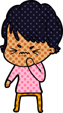 Bir insan tarafından çizilmiş, hayal kırıklığına uğramış bir kadın.