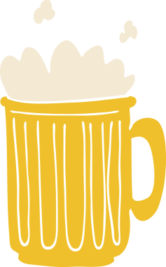 Bir insan tarafından çizilmiş bira karalaması.