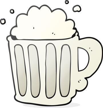 Bir insan tarafından çizilmiş serbest çizim bira.