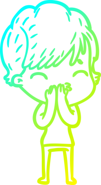 Bir insan tarafından çizilmiş bir karikatür kadın çizimi