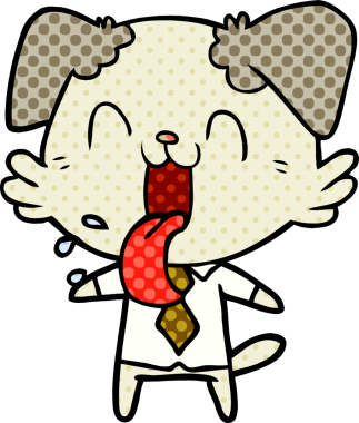 Bir insan tarafından çizilmiş nefes nefese bir köpek.