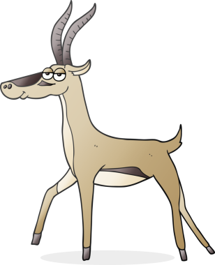 Bir insan tarafından çizilmiş serbest çizim ceylanı.