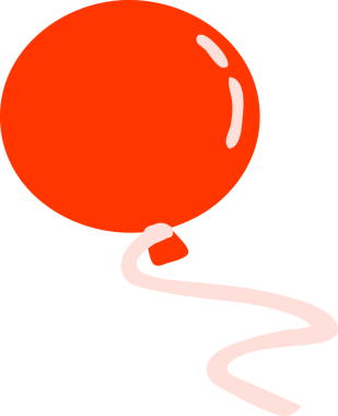 Bir insan tarafından çizilmiş bir balon.