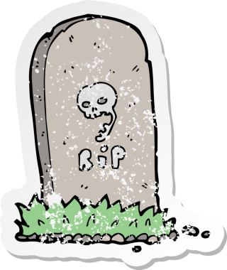 Bir insan tarafından çizilmiş ürkütücü bir karikatürün gerilimli çıkartması.