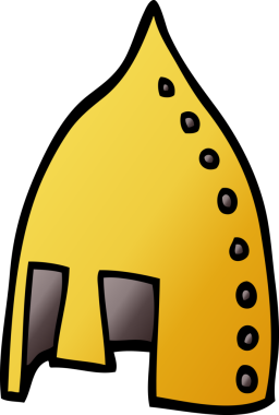 Bir insan tarafından çizilmiş karalama Viking miğferi