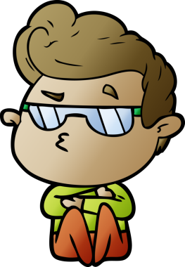 Bir insan tarafından çizilmiş havalı bir çizgi film.