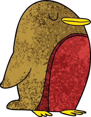 Bir insan tarafından çizilmiş robin çizgi filmi.