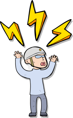 Çizgi filmin çıkartması bir insan tarafından çizilmiş bisikletçi adamı strese sokuyor.