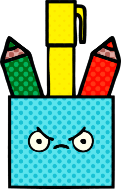 Bir insan tarafından çizilmiş bir kalem kapının çizgi roman stili