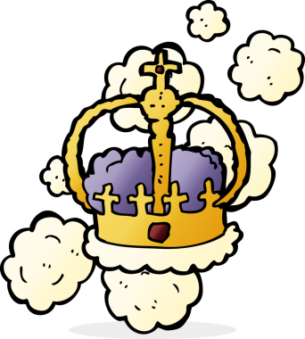 Bir insan tarafından çizilmiş karikatür tacı