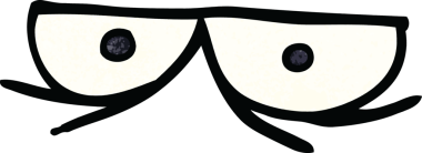 Bir insan tarafından çizilmiş karalamalı gözler.